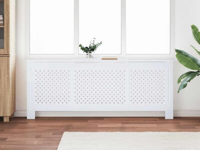 vidaXL MDF radiaatorikate, valge, 205 cm
