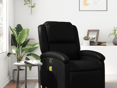 vidaXL massaažitool, must, kunstnahk
