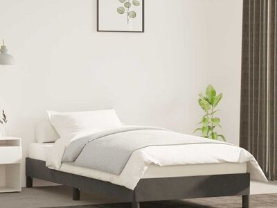 vidaXL voodiraam ilma madratsita, tumehall, 80x200 cm, samet