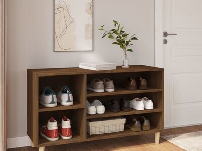 vidaXL kingakapp, pruun tamm, 102x36x60 cm, tehispuit