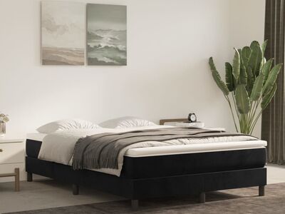 vidaXL vedrumadrats, keskmine, must, 140x190x20 cm, samet