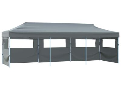 vidaXL kokkupandav pop-up peotelk 5 külgseinaga 870x291x315 cm antratsiithall