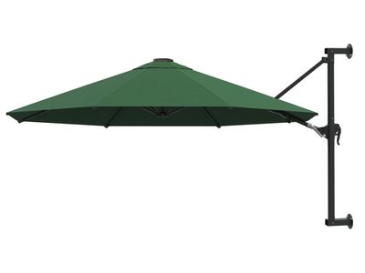 vidaXL seinale kinnitatav päikesevari metallpostiga 300 cm, roheline