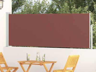 vidaXL lahtitõmmatav terrassi külgsein, 100 x 314 cm, pruun