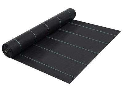 vidaXL umbrohumatt, must, 2 x 150 m, PP