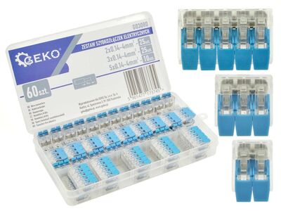 60-osaline elektrikiirühenduste komplekt 0,2-4mm2