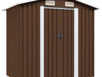 vidaXL aiakuur pruun, 204 x 132 x 186 cm, teras