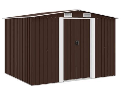 vidaXL aiakuur pruun, 257 x 205 x 178 cm, teras