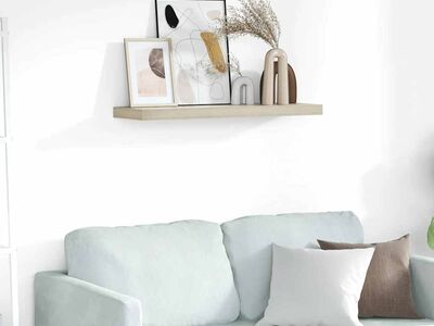 vidaXL seinariiul, tamm, 80 x 23,5 x 3,8 cm MDF
