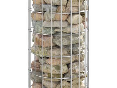 vidaXL ringikujuline gabioonpost, tsingitud teras, Ø30 x 50 cm