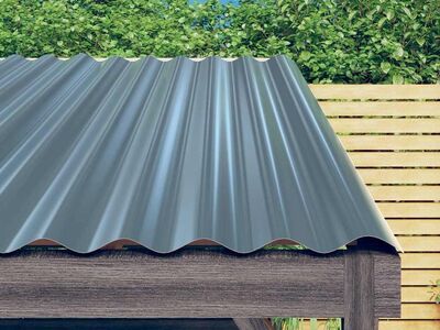 vidaXL katusepaneelid 36 tk, galvaniseeritud teras, hall, 80 x 36 cm