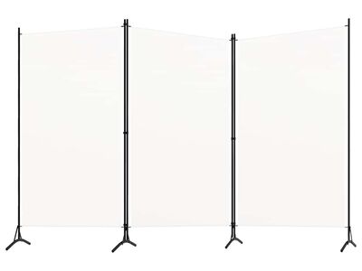 vidaXL 3 paneeliga ruumijagaja, valge, 260 x 180 cm, kangas