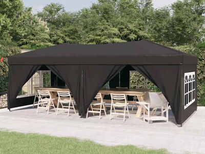 vidaXL kokkupandav peotelk seintega, antratsiithall, 3 x 6 m