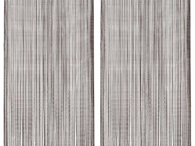 vidaXL nöörkardinad 2 tk, 100 x 250 cm, pruun