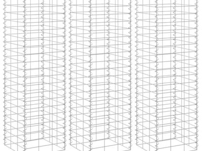 vidaXL gabioon taimelavad 3tk, 30 x 30 x 100 cm, raud