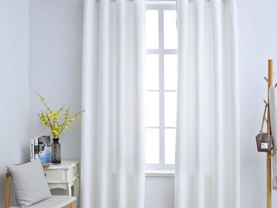 vidaXL pimendavad kardinad metallrõngastega 2 tk, valge, 140 x 225 cm