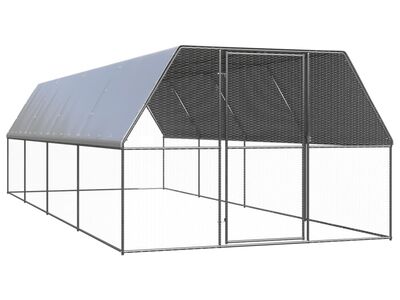 vidaXL õue kanapuur, 3 x 8 x 2 m, tsingitud teras