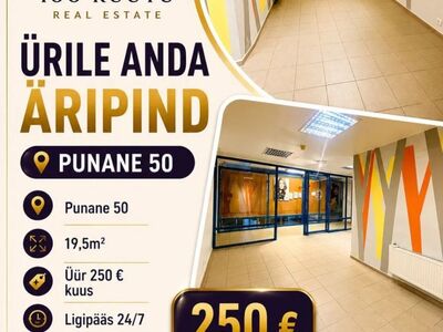 Äripindade üürileandmine aadressil Punane tn 50
Üürile anda erineva suurusega äripinnad, mis s