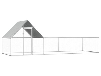 vidaXL kanakuut, 6 x 2 x 2 m, tsingitud teras