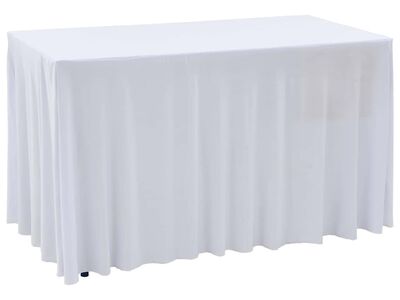 vidaXL 2 tk venivad lauakatted, 183 x 76 x 74 cm, valge