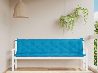 vidaXL aiapingi istmepadjad 2tk, helesinine, 200x50x7cm, oxford-kangas