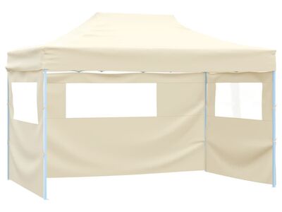 vidaXL kokkupandav telk 3 seinaga, 3 x 4,5 m, kreemjas