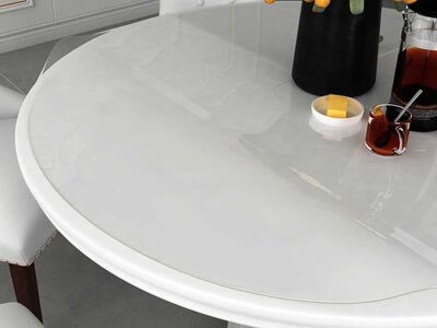vidaXL lauakaitse, läbipaistev, Ø 70 cm, 1,6 mm, PVC