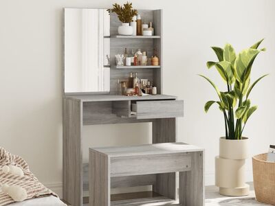 vidaXL tualettlaua komplekt, hall Sonoma tamm, 74,5 x 40 x 141 cm