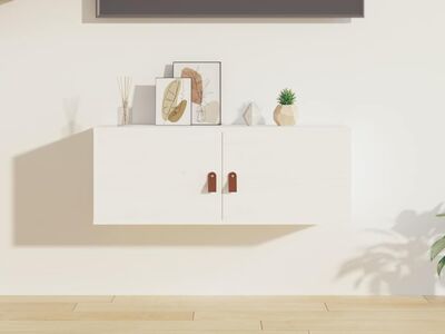 vidaXL seinakapp, valge , 80 x 30 x 30 cm, männipuit