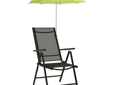 vidaXL aiatooli päikesevarjud 2 tk, roheline, 105 cm