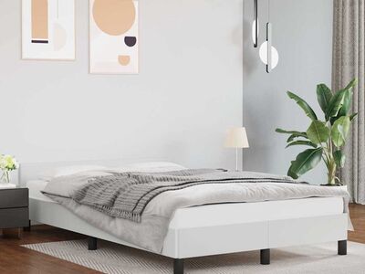 vidaXL voodiraam peatsiga ilma madratsita Valge 120x200 cm