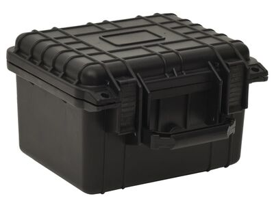 vidaXL kaasaskantav transpordikohver, must, 27 x 25 x 18 cm, PP