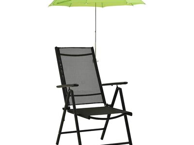 vidaXL aiatooli päikesevarjud 2 tk, roheline, 105 cm