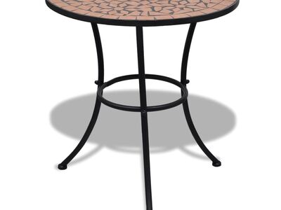 vidaXL bistroolaud, terrakota, 60 cm, mosaiik