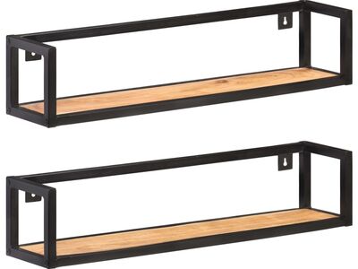 vidaXL seinariiulid 2 tk 80 cm, akaatsiapuit