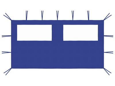 vidaXL lehtla külgsein akendega 4 x 2 m sinine