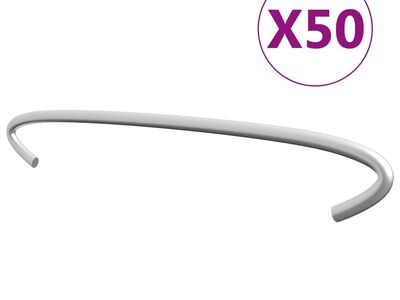 vidaXL gabiooni konksud 50 tk, tsingitud teras 20 cm