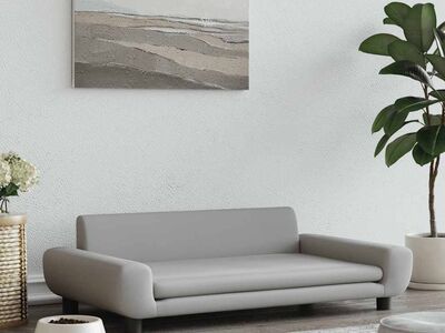 vidaXL koeravoodi, helehall, 100 x 54 x 33 cm, samet