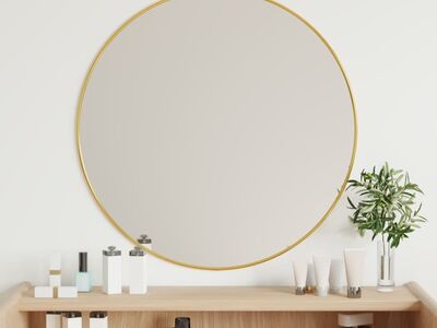 vidaXL seinapeegel, kuldne, Ø60 cm, ümmargune