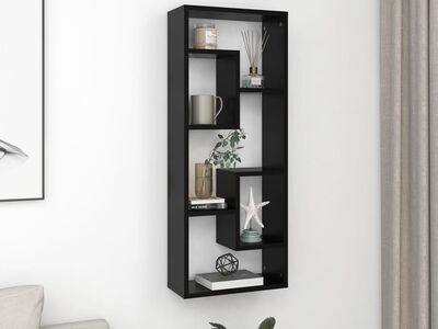 vidaXL seinariiul, must, 36 x 16 x 90 cm, tehispuit