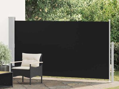 vidaXL terrassi külgsein, 160 x 300 cm, must