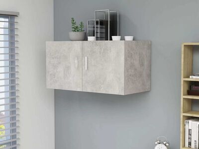 vidaXL seinakapp, betoonhall, 80 x 39 x 40 cm, tehispuit