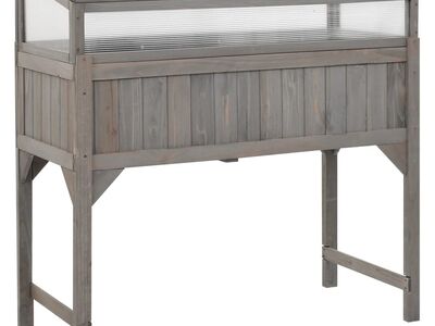 vidaXL kasvuhoonega taimelava, 110 x 54 x 120 cm, tugev nulupuit