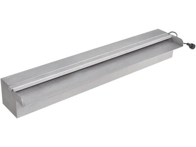 Ristkülikukujuline basseini purskkaev LED-tuledega terasest 60 cm