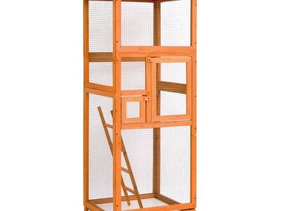 vidaXL linnupuur, 68 x 62 x 166 cm, nulupuit