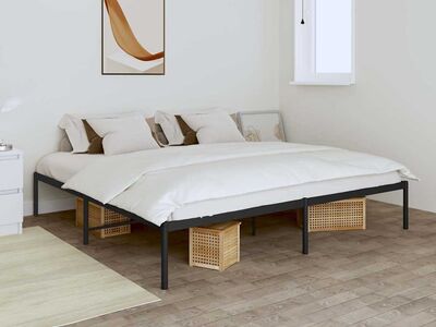 vidaXL metallist voodiraam, must, 180x200 cm