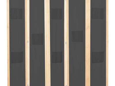 vidaXL 5 paneeliga sirm, hall, 200 x 170 x 4 cm, kangas