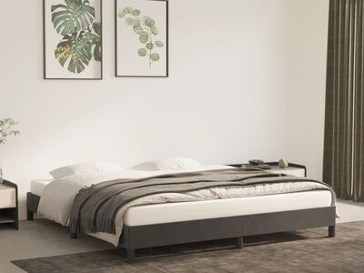 vidaXL voodiraam ilma madratsita, tumehall, 180x200 cm, samet
