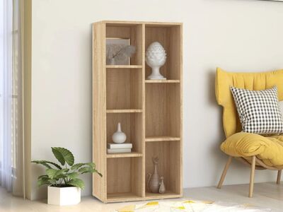 vidaXL raamaturiiul Sonoma tamm, 50 x 25 x 106 cm, tehispuit