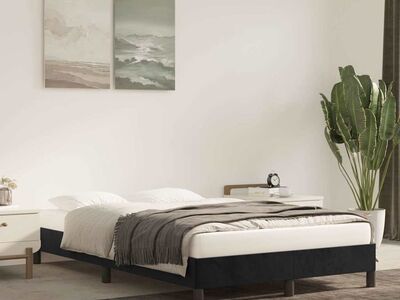 vidaXL Voodiraam ilma Madratsita Must 120x200 cm samet